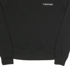 CALVIN KLEIN Womens Black Crew Neck Sweatshirt Pullover S Cotton Blend Jersey