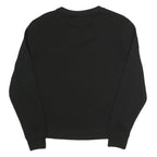 CALVIN KLEIN Womens Black Crew Neck Sweatshirt Pullover S Cotton Blend Jersey