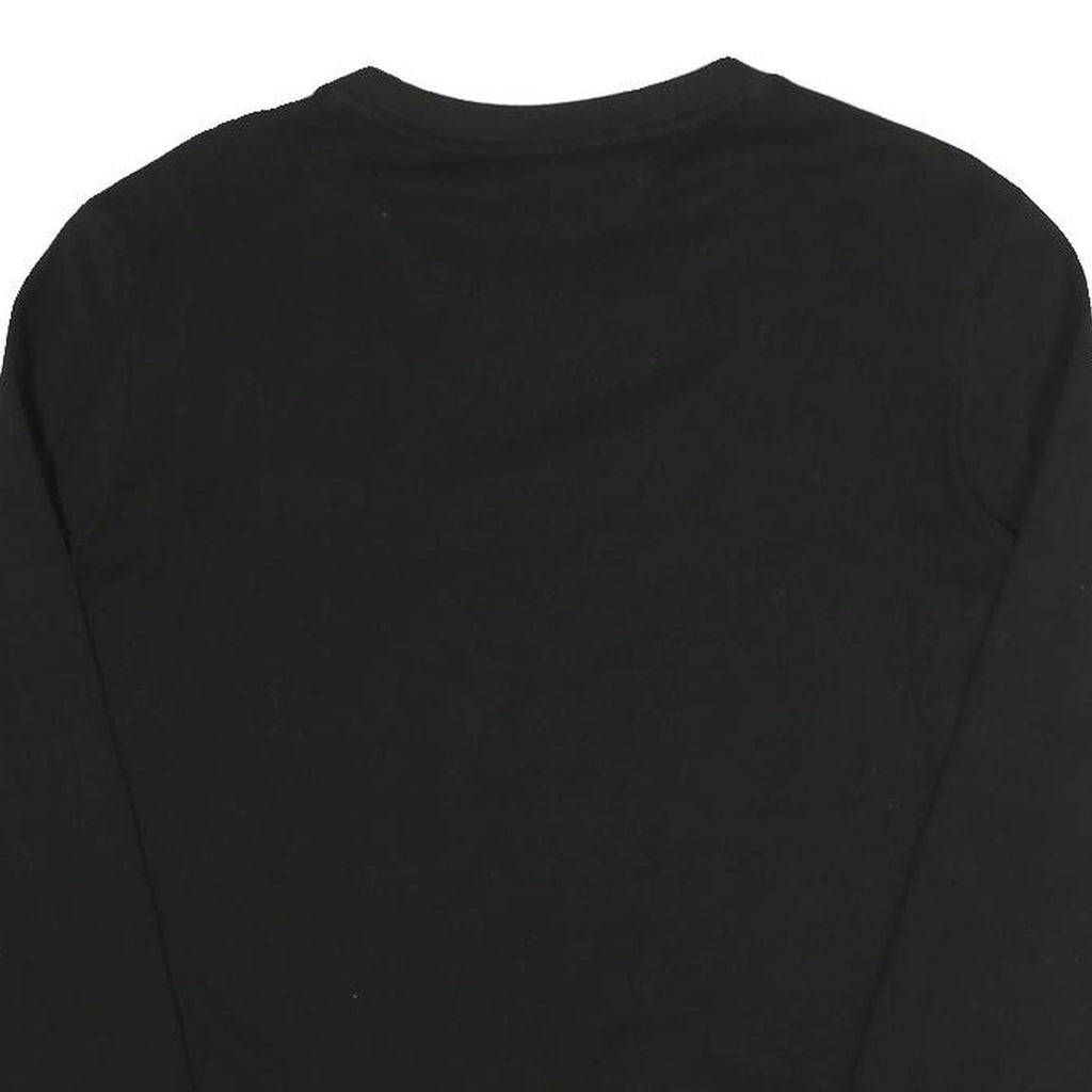 CALVIN KLEIN Womens Black Crew Neck Sweatshirt Pullover S Cotton Blend Jersey