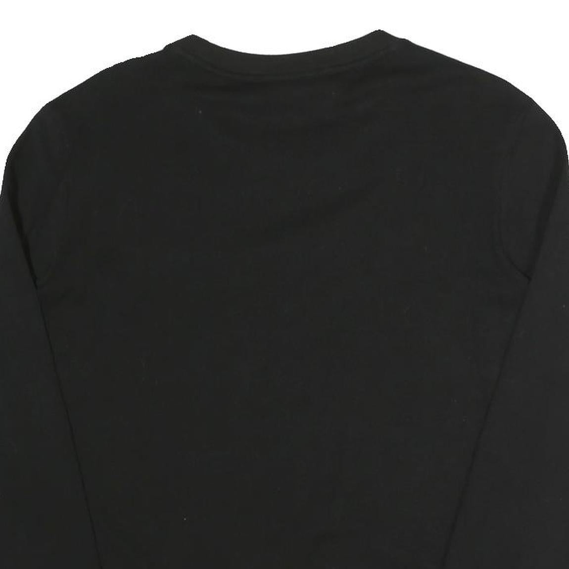 CALVIN KLEIN Womens Black Crew Neck Sweatshirt Pullover S Cotton Blend Jersey