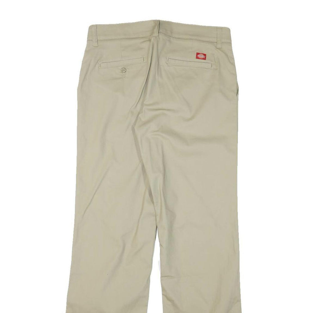 DICKIES Womens Cotton Blend Beige Regular Straight Trousers W30 L32 Workwear