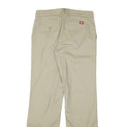 DICKIES Womens Cotton Blend Beige Regular Straight Trousers W30 L32 Workwear