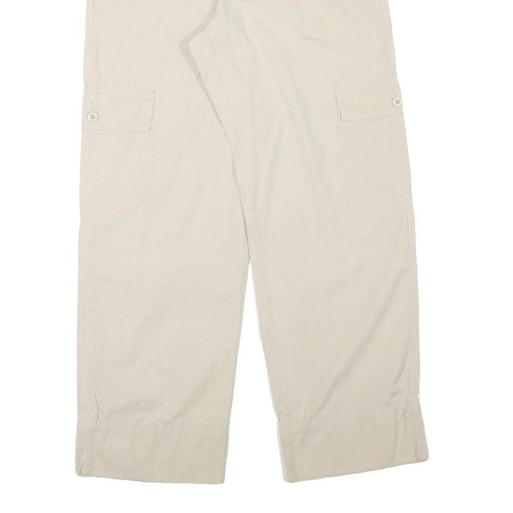 SERGIO VITTI Mens Regular Beige Cargo Trousers W31 L28 Cotton Blend Zip