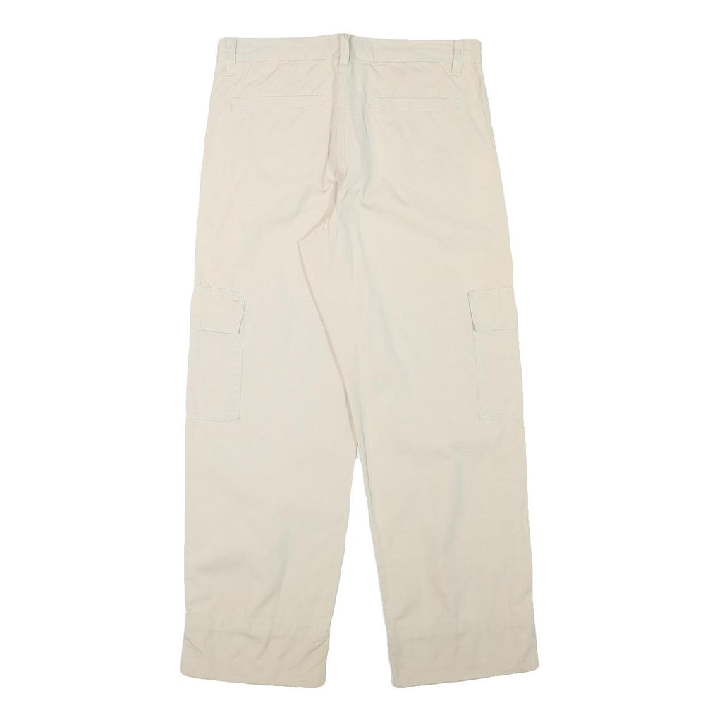 SERGIO VITTI Mens Regular Beige Cargo Trousers W31 L28 Cotton Blend Zip
