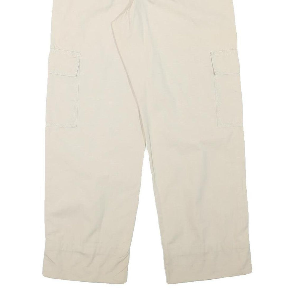 SERGIO VITTI Mens Regular Beige Cargo Trousers W31 L28 Cotton Blend Zip