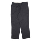 DICKIES Mens Cotton Blend Black Regular Fit Straight Leg Trousers W38 L32
