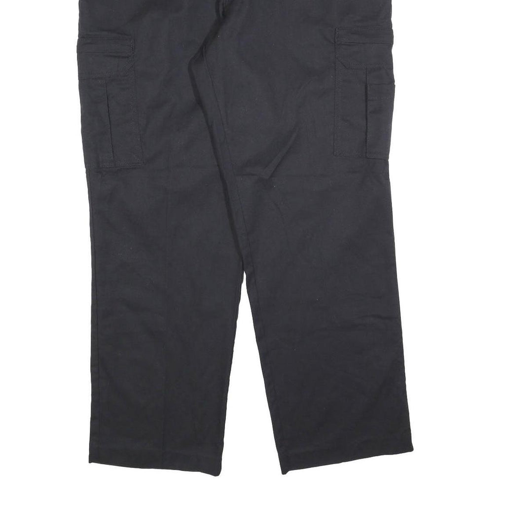 DICKIES Mens Cotton Blend Black Regular Fit Straight Leg Trousers W38 L32