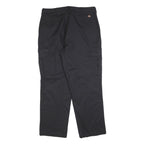 DICKIES Mens Cotton Blend Black Regular Fit Straight Leg Trousers W38 L32