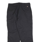 DICKIES Mens Cotton Blend Black Regular Fit Straight Leg Trousers W38 L32