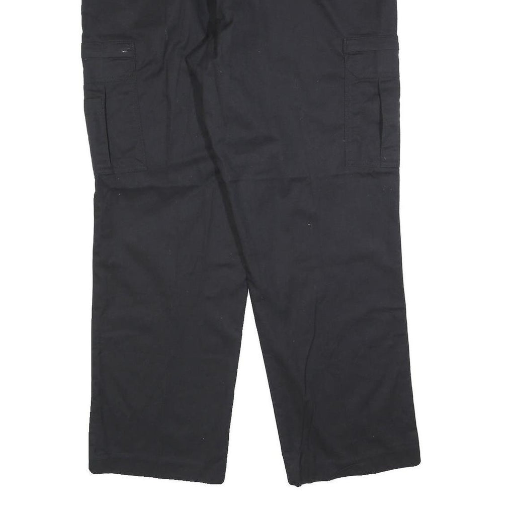 DICKIES Mens Cotton Blend Black Regular Fit Straight Leg Trousers W38 L32