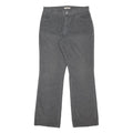 LEVI'S Womens Cotton Blend Grey Relaxed Straight Trousers W30 L30 Casual Zip