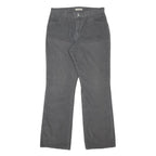 LEVI'S Womens Cotton Blend Grey Relaxed Straight Trousers W30 L30 Casual Zip