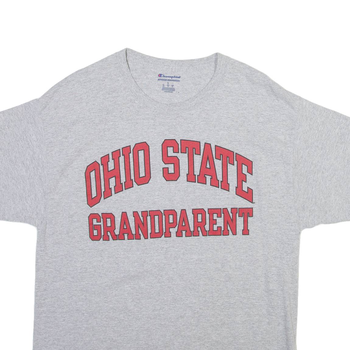 CHAMPION Ohio State University Mens T-Shirt Grey USA L