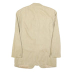 YVES SAINT LAURENT Mens Beige Silk Blend Tailored Button Jacket L Plain