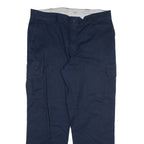 DICKIES Cargo Mens Trousers Blue Relaxed Straight W40 L31