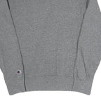 CHAMPION Womens Grey Cotton Blend Crew Neck Sweatshirt XS Classic Logo Pullover