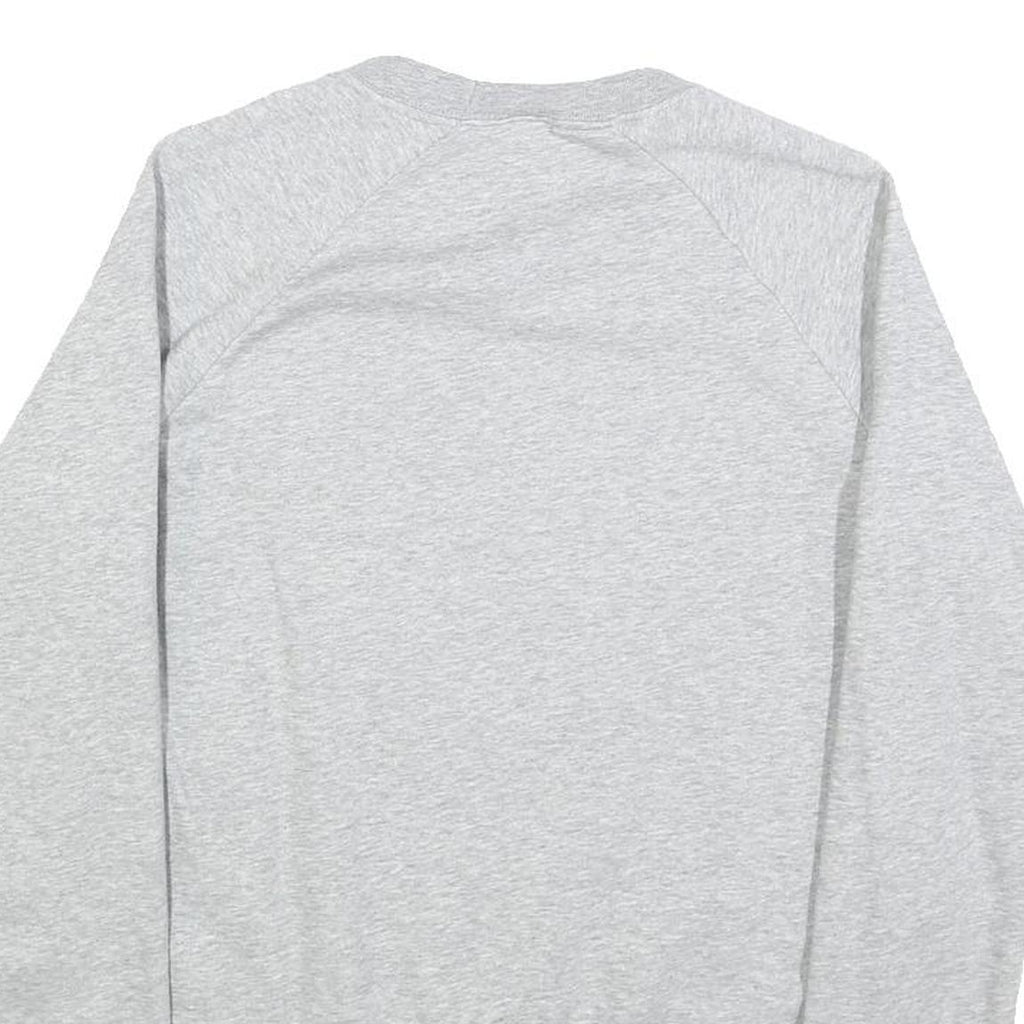 NIKE Womens Grey Crew Neck Sweatshirt S Cotton Pullover Comfort Casual