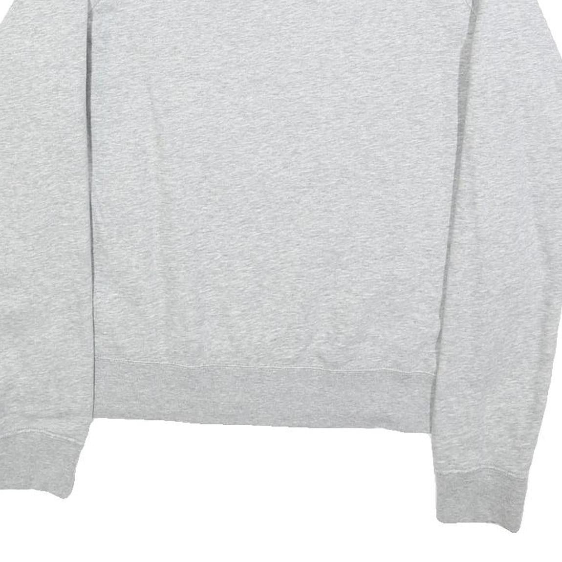 NIKE Womens Grey Crew Neck Sweatshirt S Cotton Pullover Comfort Casual