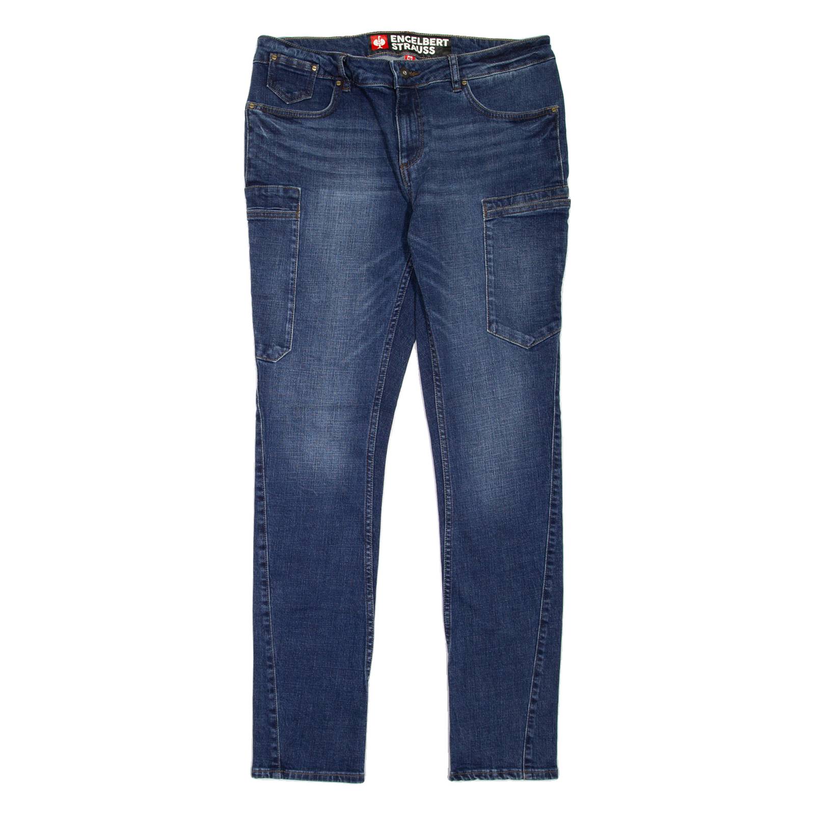 ENGELBERT STRAUSS Workwear Womens Jeans Blue Slim Skinny Stone Wash W34 L32