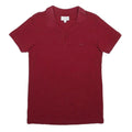 LACOSTE Mens Red Short Sleeve Plain Polo Shirt S Cotton Blend Casual