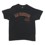 FANATICS Mens Black San Francisco 40 Graphic T-Shirt L Short Sleeve Crew Neck