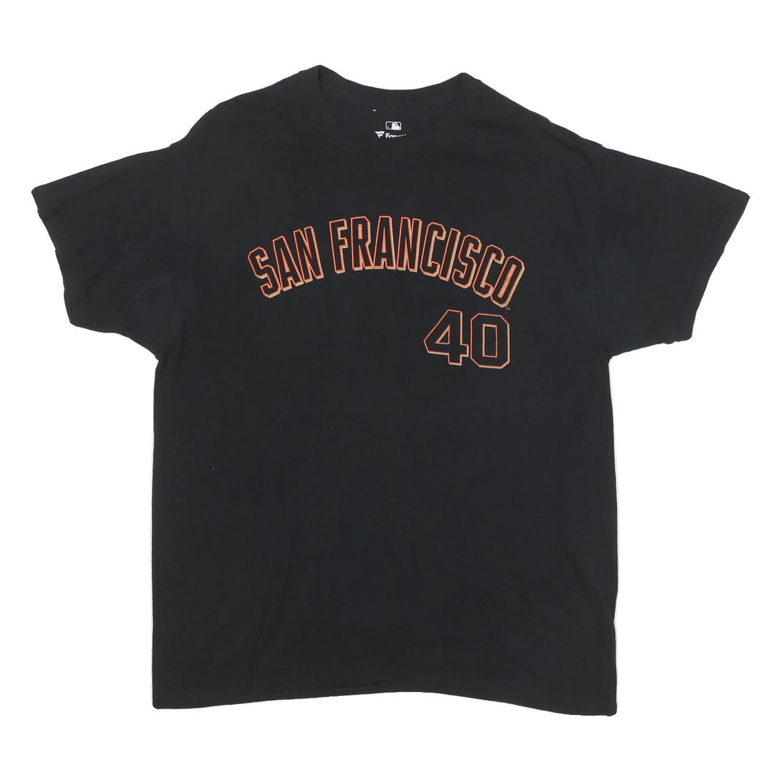 FANATICS Mens Black San Francisco 40 Graphic T-Shirt L Short Sleeve Crew Neck
