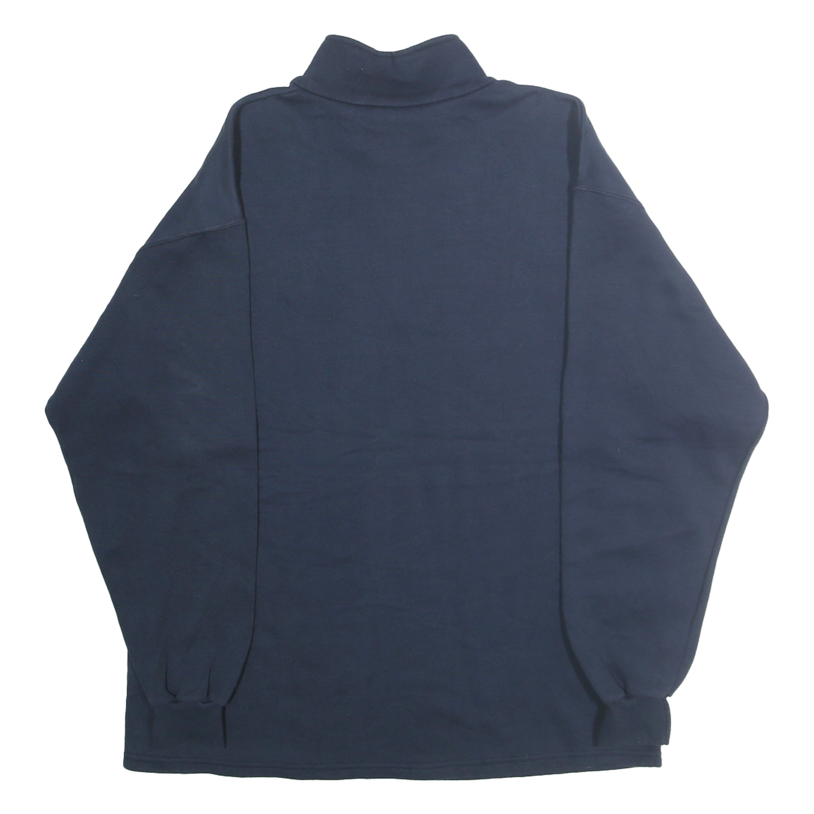 LEE Mens Navy Blue Half Zip Sweatshirt L Corporate Logo Casual Pullover