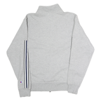 CHAMPION Mens Grey & Purple Zip Up Cotton Track Jacket S Striped Sleeve