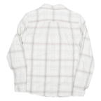 LEVI'S Womens White & Red Check Shirt M Classic Fit Cotton Blend Casual
