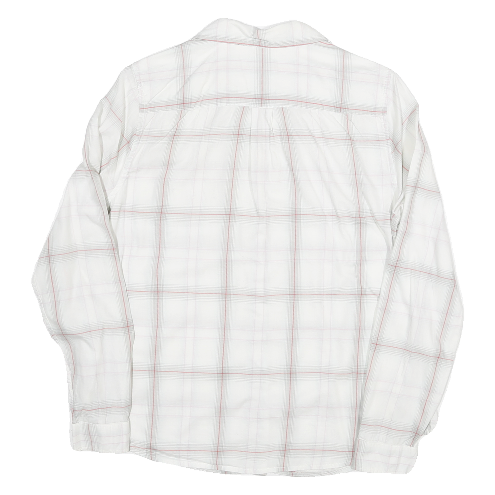 LEVI'S Womens White & Red Check Shirt M Classic Fit Cotton Blend Casual