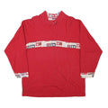 Mens Red Sweatshirt Cartoon Print Crew Neck M Casual Cotton Comfort