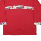 Mens Red Sweatshirt Cartoon Print Crew Neck M Casual Cotton Comfort