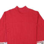 Mens Red Sweatshirt Cartoon Print Crew Neck M Casual Cotton Comfort