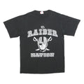 NFL Mens Black Raider Nation Graphic T-Shirt M Short Sleeve Crew Neck