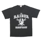 NFL Mens Black Raider Nation Graphic T-Shirt M Short Sleeve Crew Neck