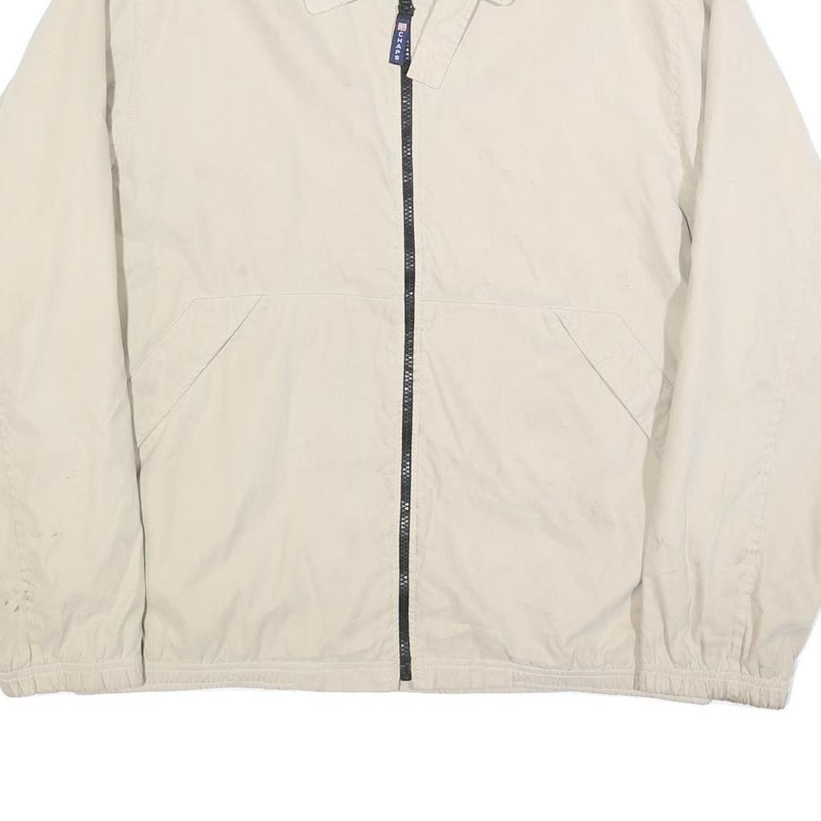 CHAPS RALPH LAUREN Mens Beige Polyester Blend Classic Jacket M Zip Plain