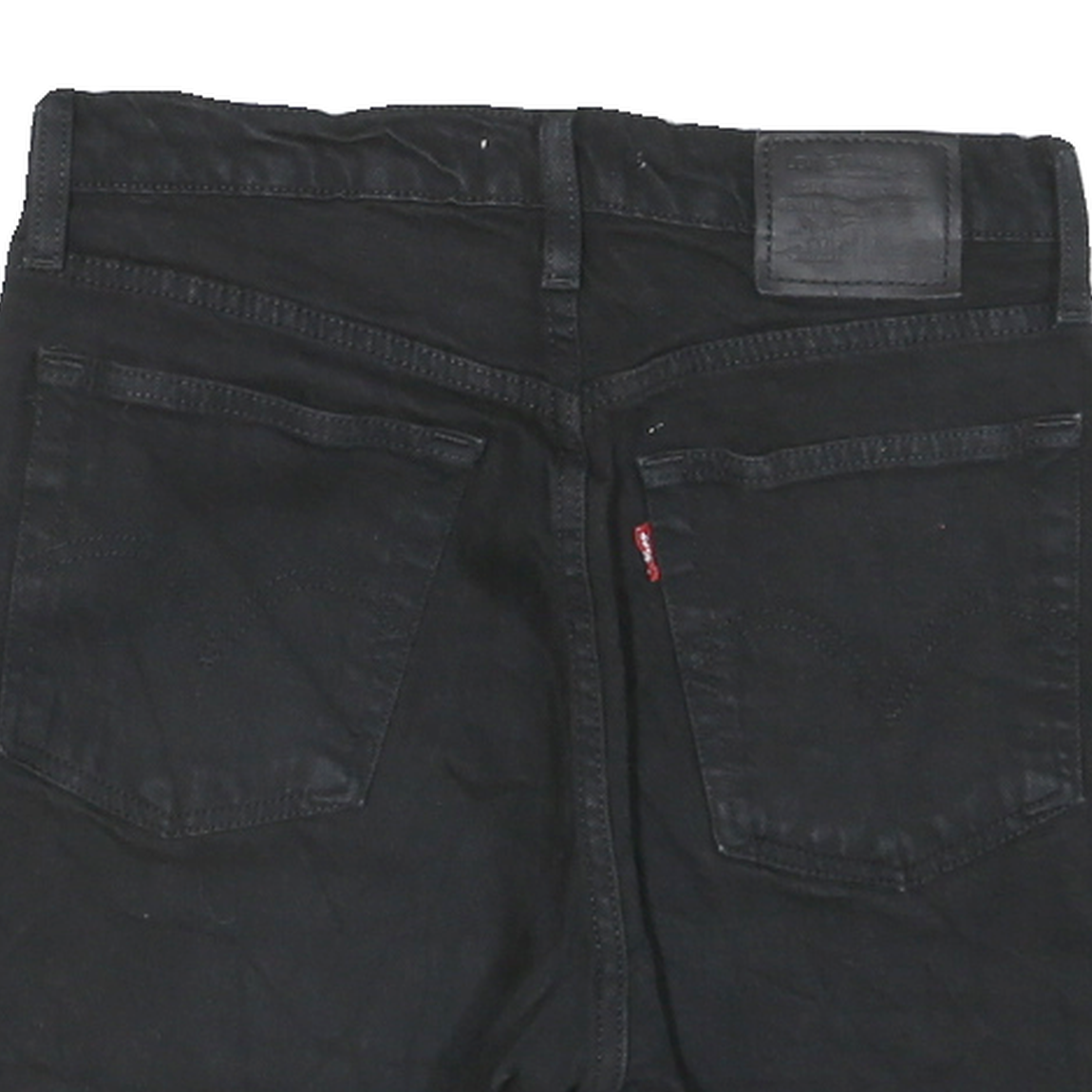 LEVI'S Womens Black Denim Cut-Off Shorts S W25 Casual Frayed Hem