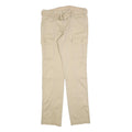 FADED GLORY Womens Slim Beige Cotton Blend Cargo Trousers W28 L30 Belted Casual