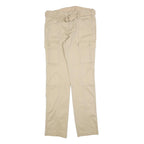 FADED GLORY Womens Slim Beige Cotton Blend Cargo Trousers W28 L30 Belted Casual