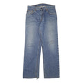 LEVI'S Mens Regular Blue Denim W30 L30 Zip Closure Jeans Distressed Hem