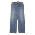 LEVI'S Mens Regular Blue Denim W30 L30 Zip Closure Jeans Distressed Hem