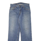 LEVI'S Mens Regular Blue Denim W30 L30 Zip Closure Jeans Distressed Hem
