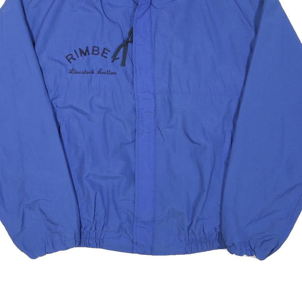 WESTERN CONCEPTS Mens Blue Polyester Blend Zip Jacket L Rimbery Livestock