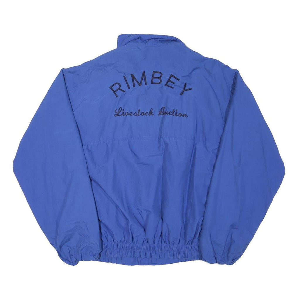 WESTERN CONCEPTS Mens Blue Polyester Blend Zip Jacket L Rimbery Livestock