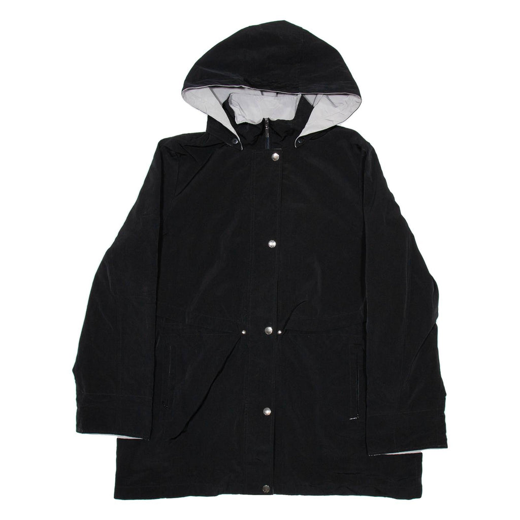 NAUTICA Womens Raincoat Black Hooded ONE SIZE