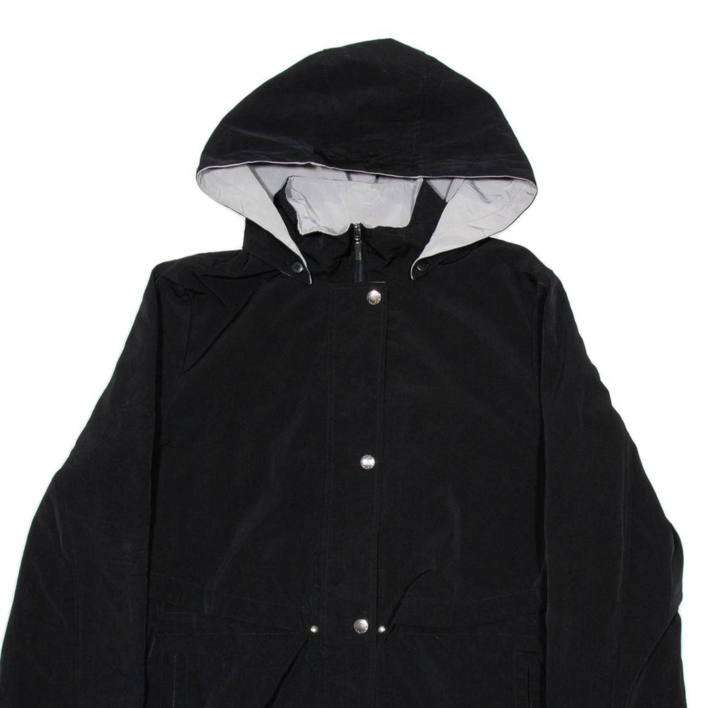 NAUTICA Womens Raincoat Black Hooded ONE SIZE