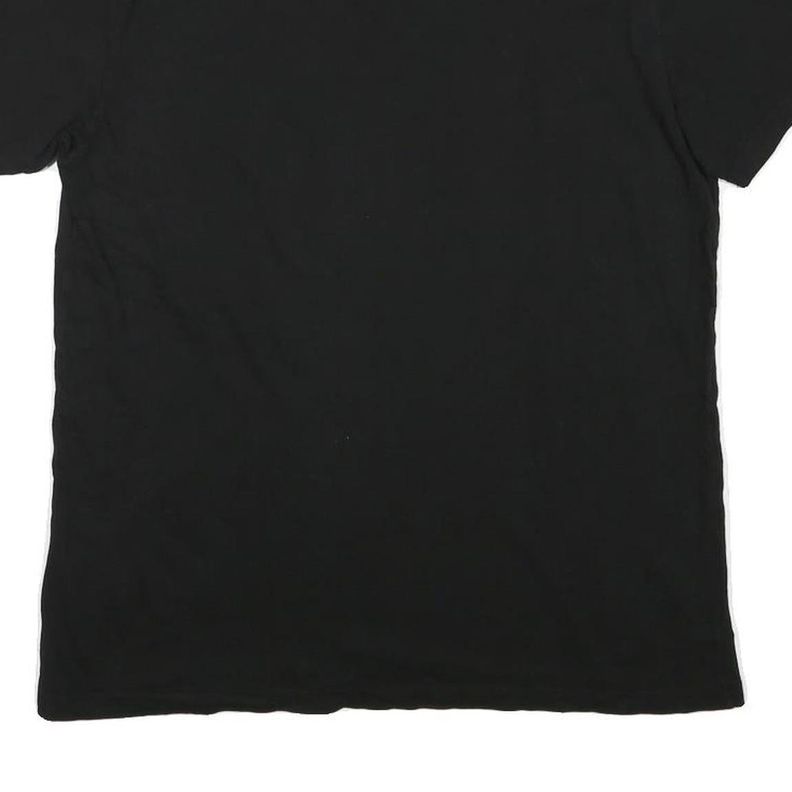 TRUE RELIGION Mens Black Graphic T-Shirt L Short Sleeve Crew Neck Cotton Blend