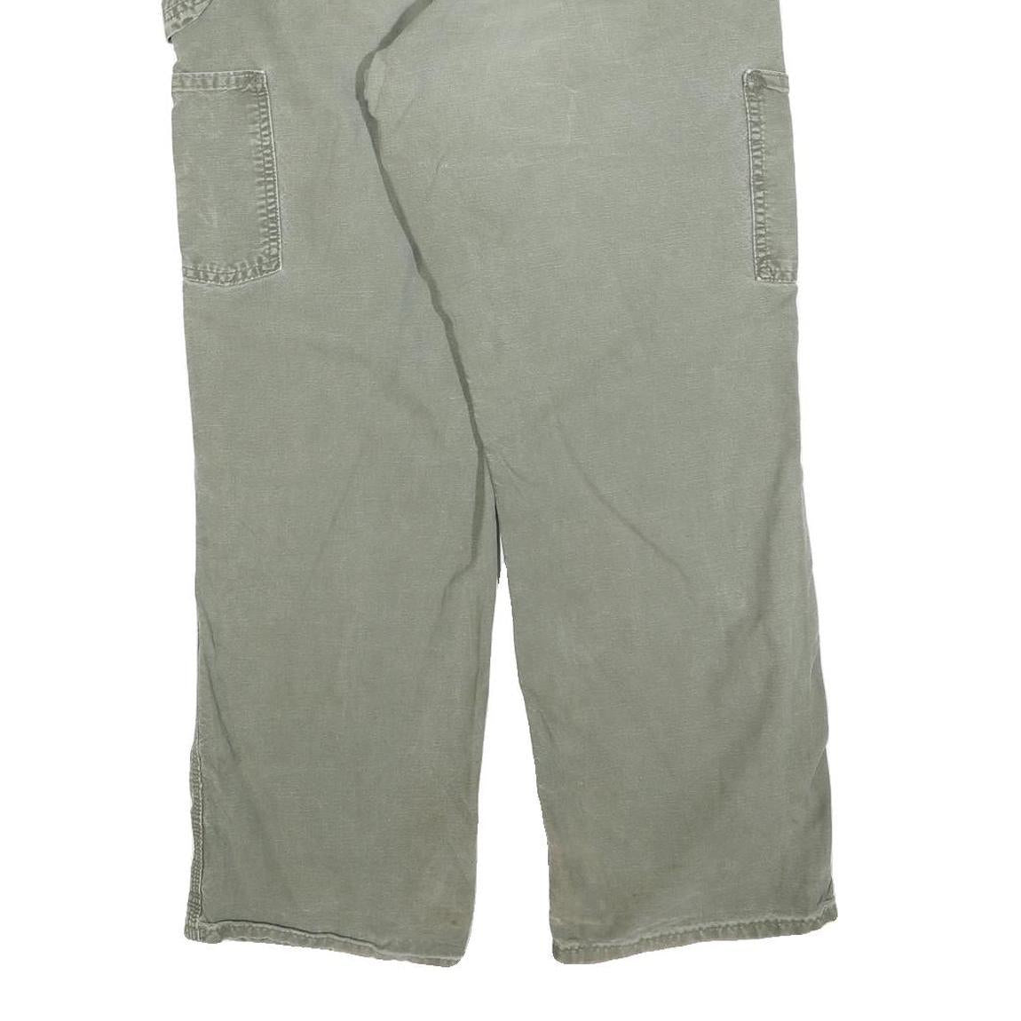 CARHARTT Mens Regular Olive Green Trousers W31 L30 Cotton Blend Zip Workwear
