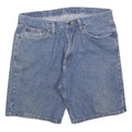 WRANGLER Mens Denim Blue Shorts L W36 Classic Cotton Blend Casual Style