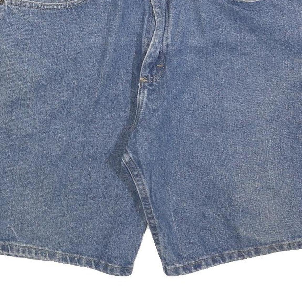 WRANGLER Mens Denim Blue Shorts L W36 Classic Cotton Blend Casual Style